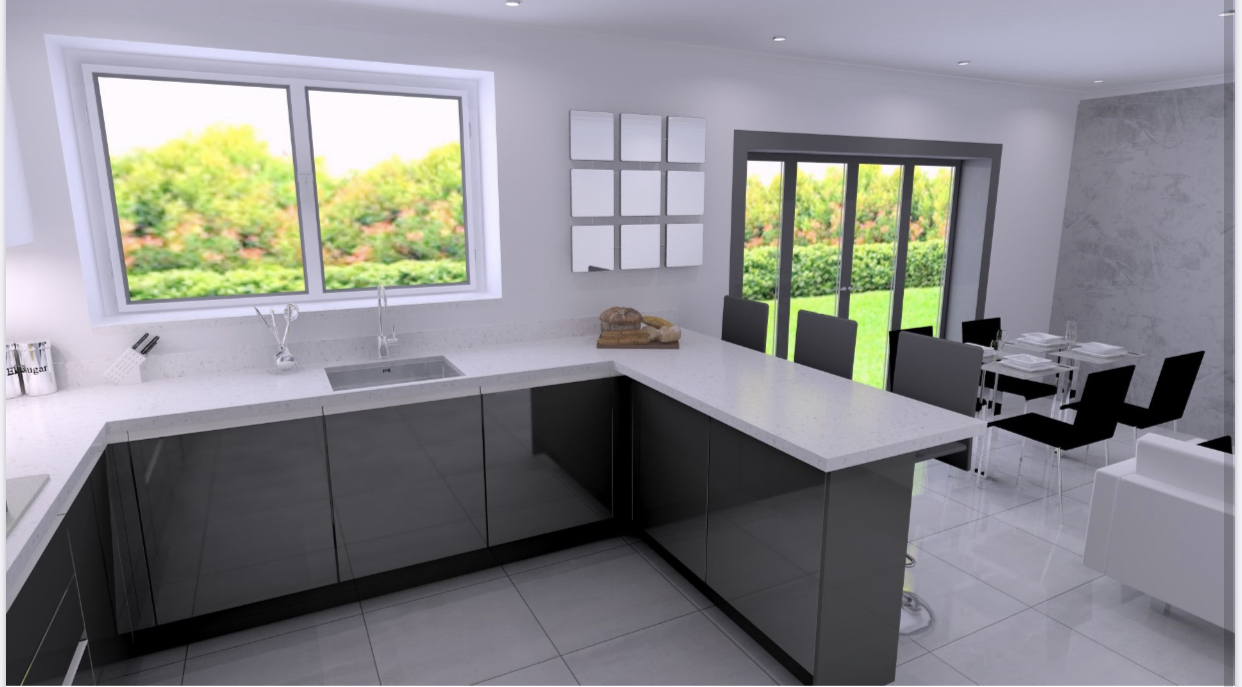 new kitchens at Heron's View, Shirley